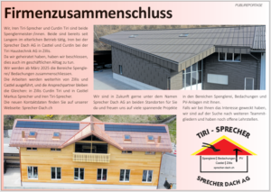 Zeitungsbericht